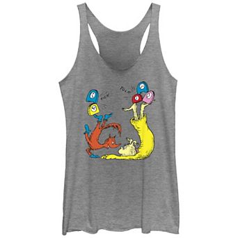 Juniors' Dr. Seuss Tick Tock Fox Guy Racerback Tank Top