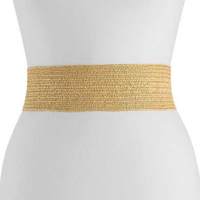 Women's Nine West Circle Stretch Straw Belt
