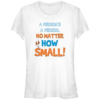 Juniors' Dr. Seuss A Person's A Person No Matter How Small Fitted Graphic Tee