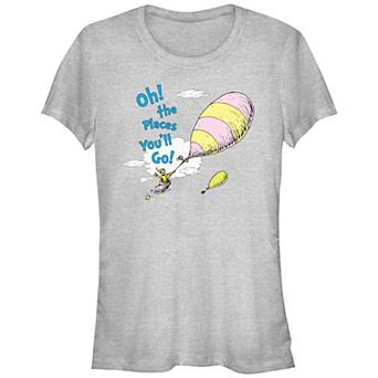 Juniors' Dr. Seuss Oh The Places You'll Go Fitted Graphic Tee