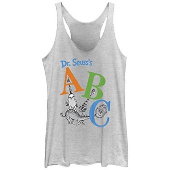 Juniors' Dr. Seuss ABC Book Cover Racerback Tank Top