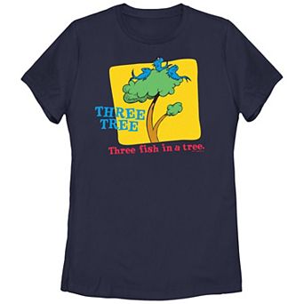 Juniors' Dr. Seuss Three Tree Three Fish In A Tree Graphic Tee