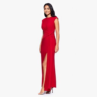 Women's BA Nites Sleeveless Side Knot Long Dress