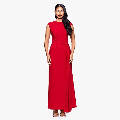 Women's BA Nites Sleeveless Side Knot Long Dress
