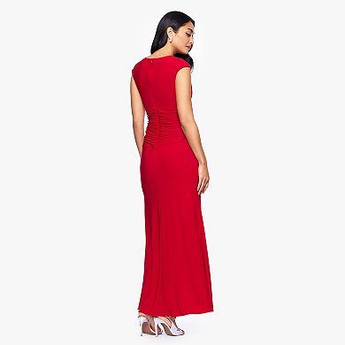Women's BA Nites Sleeveless Side Knot Long Dress