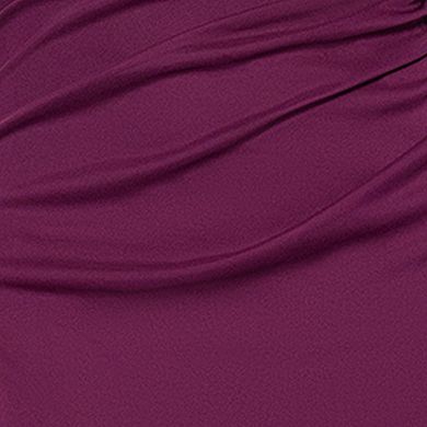 Women's BA Nites High Neck Keyhole Ruched Maxi Dress