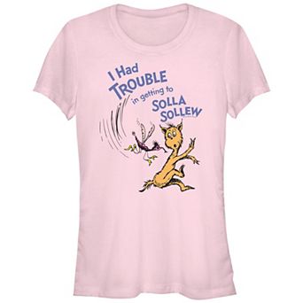 Juniors' Dr. Seuss I Had Trouble In Getting To Solla Sollew Fitted Graphic Tee