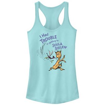 Juniors' Dr. Seuss I Had Trouble In Getting To Solla Sollew Racerback Tank Top