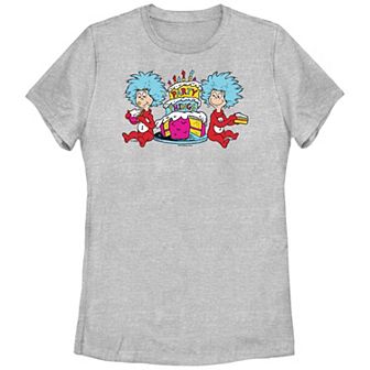 Juniors' Dr. Seuss Thing 1 And Thing 2 Party Things Graphic Tee