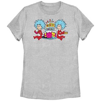Juniors' Dr. Seuss Thing 1 And Thing 2 Party Things Graphic Tee
