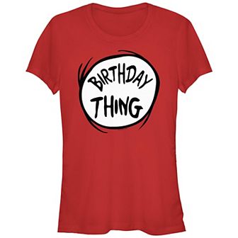 Juniors' Dr. Seuss Birthday Thing Fitted Graphic Tee