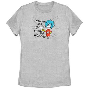 Juniors' Dr. Seuss Wonder And Think Graphic Tee