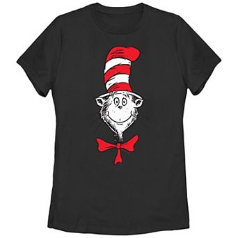 Juniors' Dr. Seuss The Cat In The Hat Face Graphic Tee
