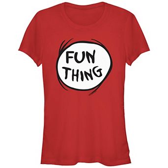 Juniors' Dr. Seuss Fun Thing Fitted Graphic Tee