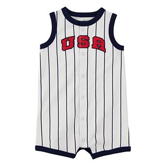 Baby Carter's USA Varsity Stripe Romper