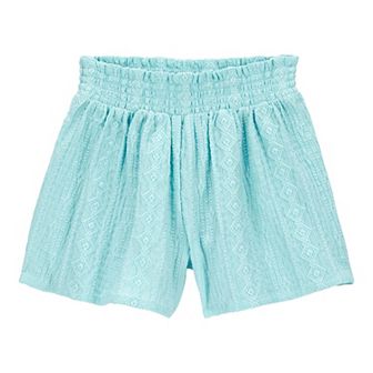 Girls 4-14 Carter's Pull-On Smocked Shorts