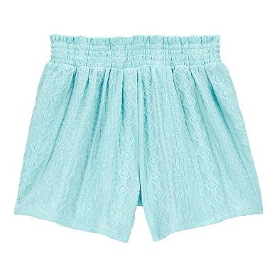 Girls 4-14 Carter's Pull-On Smocked Shorts