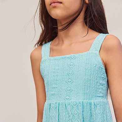 Girls 4-14 Carter's Tiered Textured Midi Dress