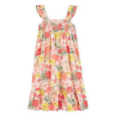 Girls 4-14 Carter's Floral Smocked Midi Dress