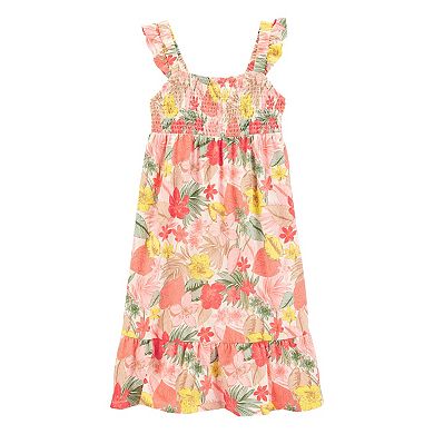 Girls 4-14 Carter's Floral Smocked Midi Dress