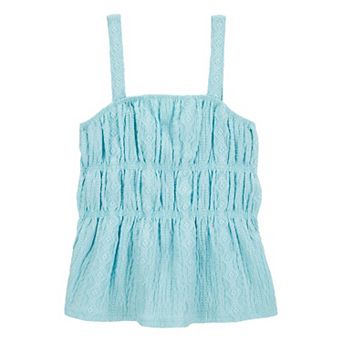 Girls 4-14 Carter's Ruched Textured Tank Top