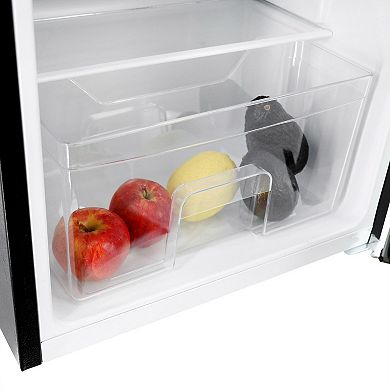 MegaChef 3.2-ft. 2 Door Stainless Steel Refrigerator/Freezer