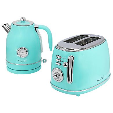 MegaChef 2-pc. 1.7 Liter Electric Tea Kettle & 2 Slice Toaster Set
