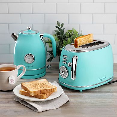 MegaChef 2-pc. 1.7 Liter Electric Tea Kettle & 2 Slice Toaster Set
