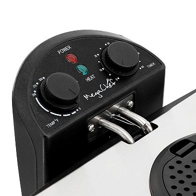 MegaChef 4.23-qt. Stainless Steel Electric Deep Fryer with Timer