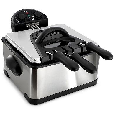 MegaChef 4.23-qt. Stainless Steel Electric Deep Fryer with Timer