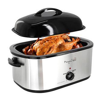 MegaChef 22-qt Electric Roaster Oven with High Dome Self-Basting Lid