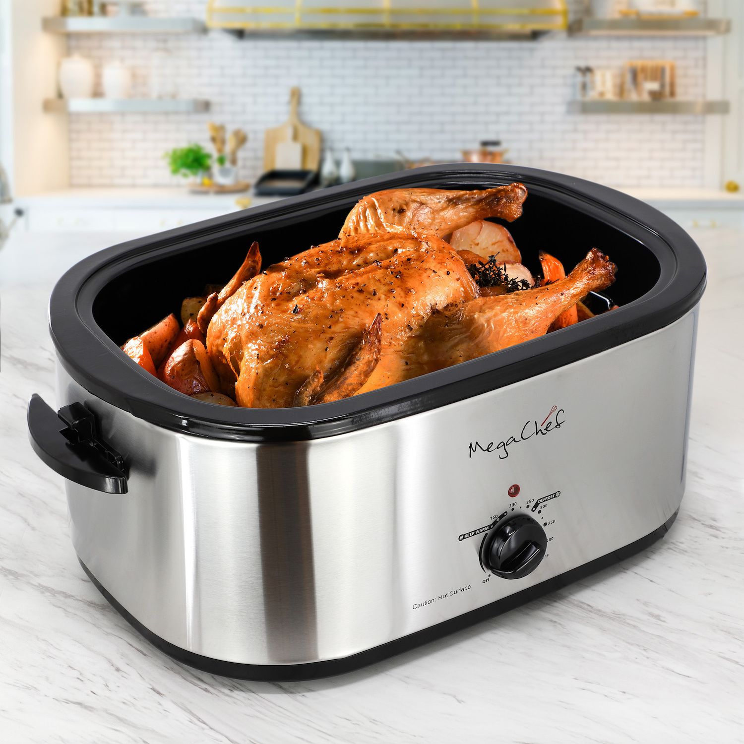 MegaChef 22-qt. Electric Roaster Oven with High Dome Self-Basting Lid