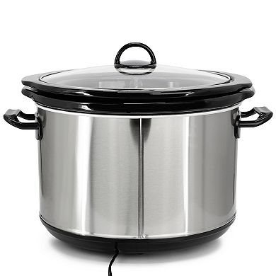 MegaChef Interchangeable 6-qt. & Split 2.5-qt. Slow Cooker and Warmer