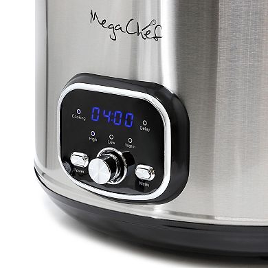 MegaChef Interchangeable 6-qt. & Split 2.5-qt. Slow Cooker and Warmer