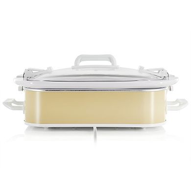 MegaChef 3.5 Quart Cream Casserole Slow Cooker