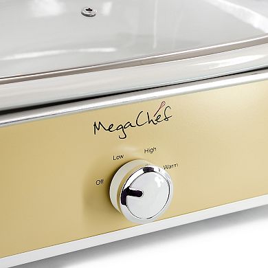 MegaChef 3.5 Quart Cream Casserole Slow Cooker