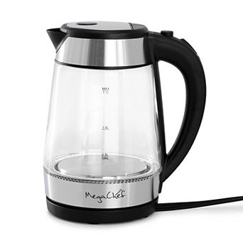 MegaChef 1.7 Liter Glass Electric Tea Kettle