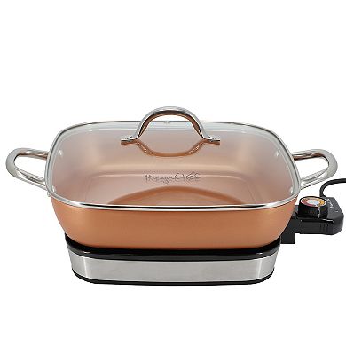 MegaChef 11.81-in. Copper Coating Electric Fry Pan