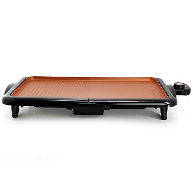MegaChef 18.89-in. Copper Coating Electric Grill/Griddle