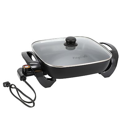 MegaChef 11.81 In. Square Nonstick Electric Countertop Skillet