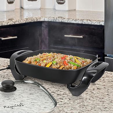 MegaChef 11.81 In. Square Nonstick Electric Countertop Skillet