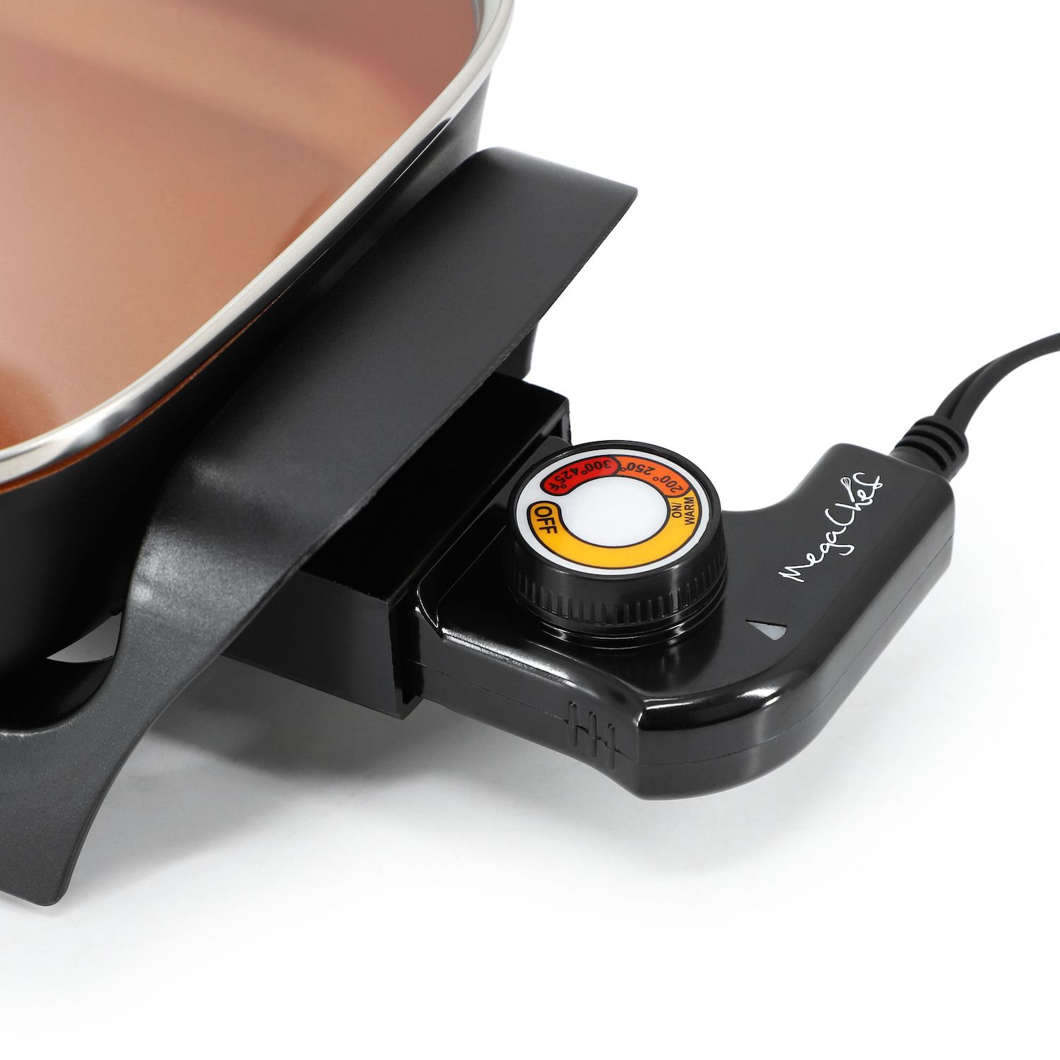 MegaChef 8 In. Copper Coated Electric Square Countertop Skillet