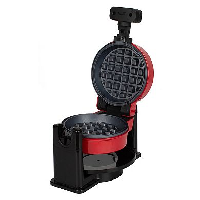 MegaChef Non-Stick Round Electric Flip 5-in. Belgian Waffle Maker