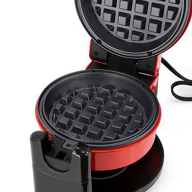 MegaChef Non-Stick Round Electric Flip 5-in. Belgian Waffle Maker