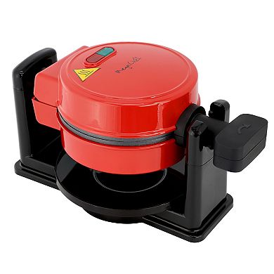 MegaChef Non-Stick Round Electric Flip 5-in. Belgian Waffle Maker