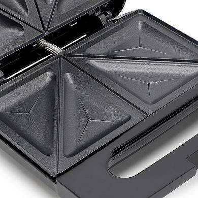 Electric 2-in-1 Panini Press & Open Health Grill Griddle And Sandwich