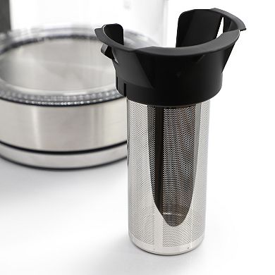 MegaChef 1.8-lt. Glass & Stainless Steel Electric Tea Kettle with Tea Infuser
