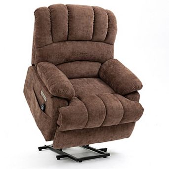Merax Chenille Power Lift Recliner Chair With 8-point Vibration Massage And Lumbar Heating