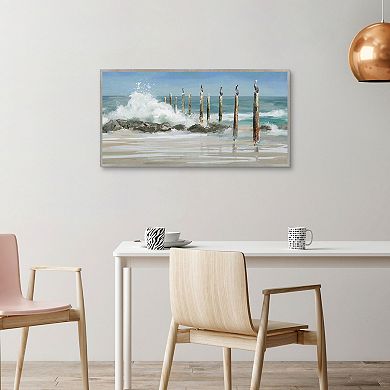 Perched by the Sea Framed Printed Canvas Wall Art