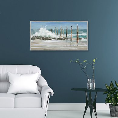 Perched by the Sea Framed Printed Canvas Wall Art
